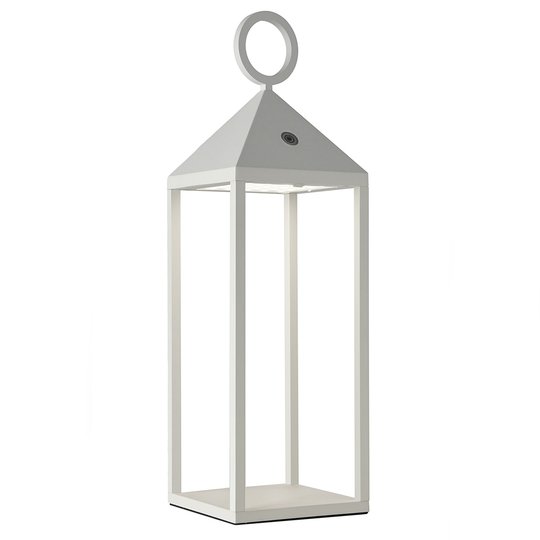 LED-bordslampa Cargo utomhus, vit, höjd 47 cm