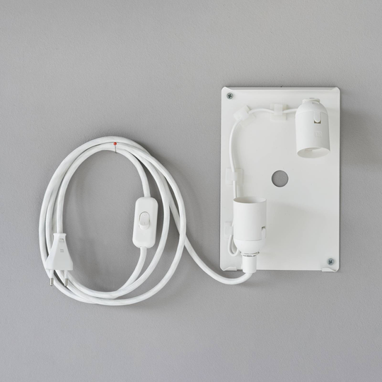 Vägglampa N°67 Perlbohne av kaffesäck, kontakt