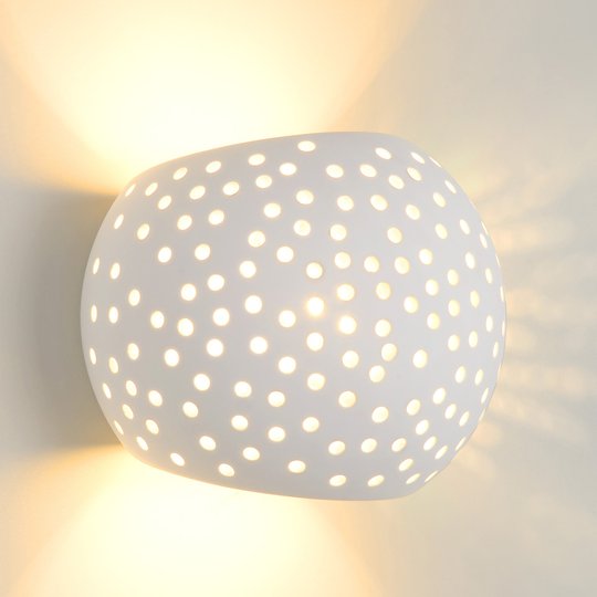 Imponerande gipsvägglampa Gipsy