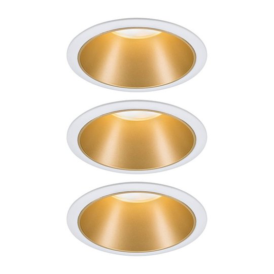 Paulmann Cole LED-spot, guldvit, 3-pack