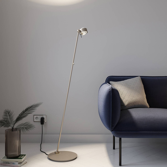 Puk Mini Floor Mini Single LED matt/klar nickel