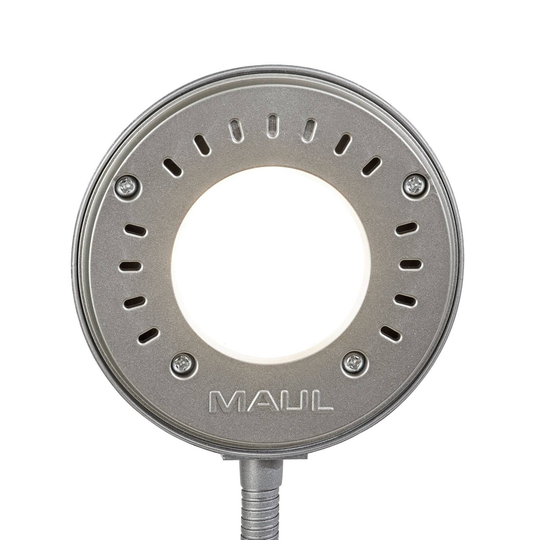 LED-skrivbordslampa MAULarc, silver