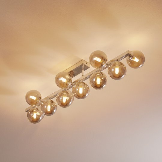 Vägglampa Dallas krom, 13 lampor