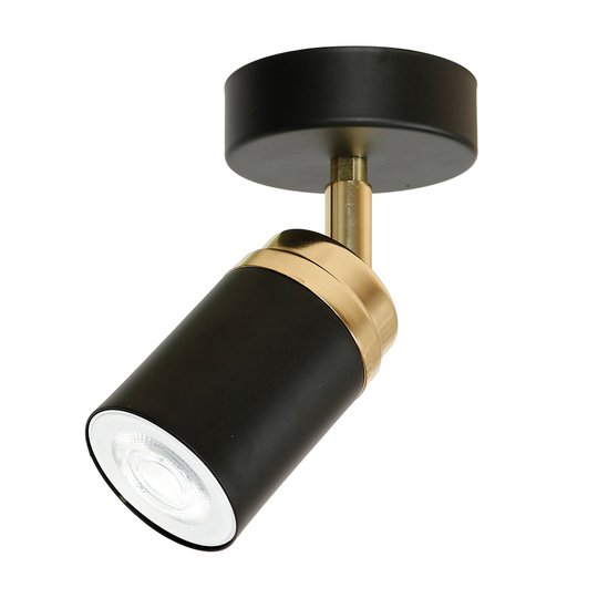Takspotlight Reno, 1 lampa, svart/guld