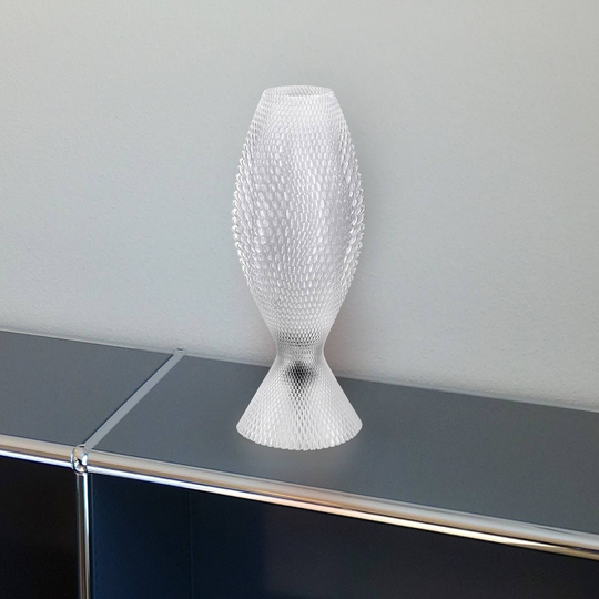 Bordslampa Koral av biomaterial, glasklar 33 cm