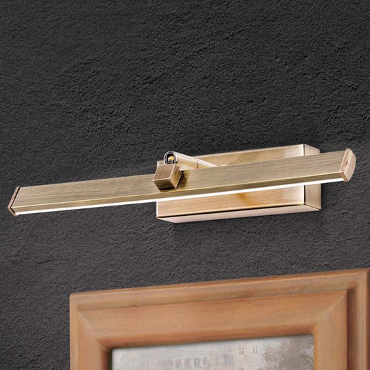 LED-bildlampa Suren i gammal mässing, 30 cm