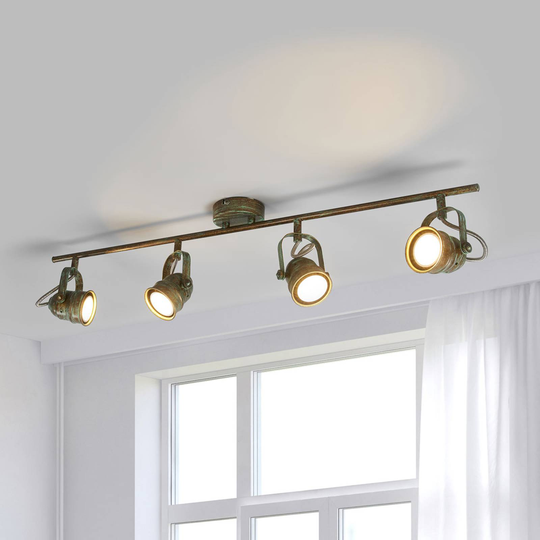 LED-takspotlight Leonor med antikt utseende