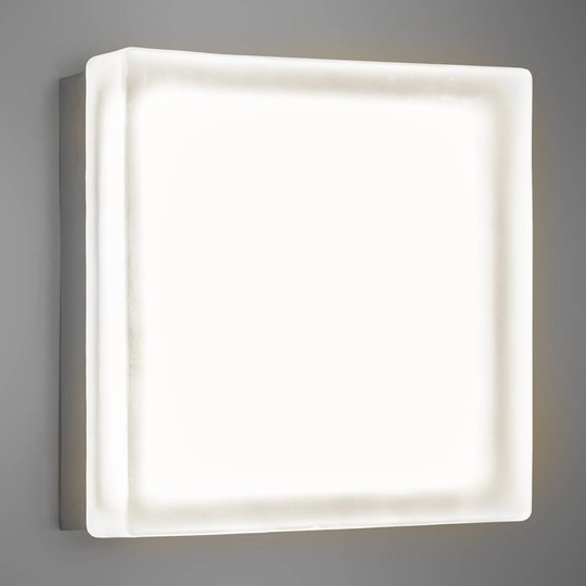 Kvadratisk LED-vägglampa Briq 02 varmvit