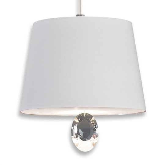 Vacker chintz-hänglykta Gilda, 30 cm vit