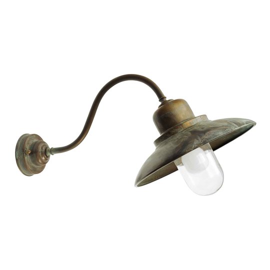 Utomhusvägglampa Patio 1351 mässing antik/klar