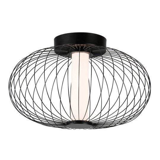 LED-taklampa Elli med burskärm, svart