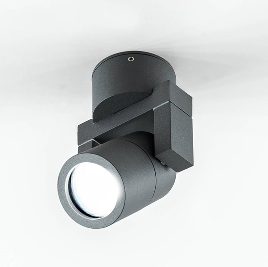 EVN 635015 takpåbyggnadsspot, IP54 rund antracit