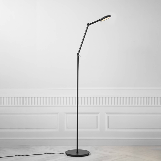 LED-golvlampa Bend med touchdimmer, 1 lampa