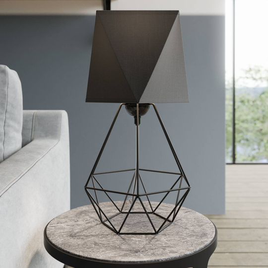 Bordslampa Karo med burfot höjd 40 cm svart