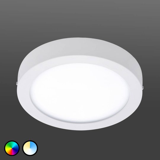 EGLO connect Fueva-C taklampa rund 22,5 cm vit