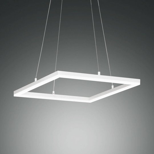 LED-pendellampa Bard, 42x42cm i vitt