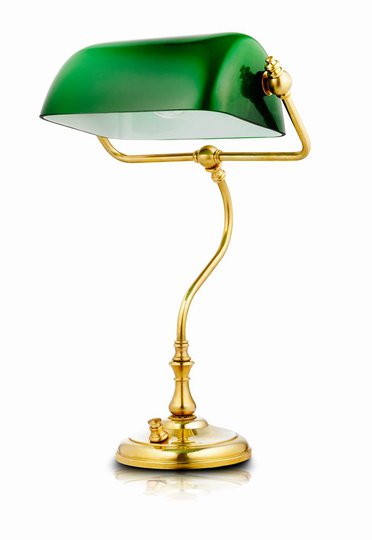 Bankir bordlampa (Mässing/guld)