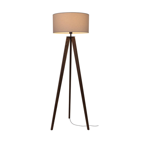Golvlampa Maira, trebent, nusträd, grå