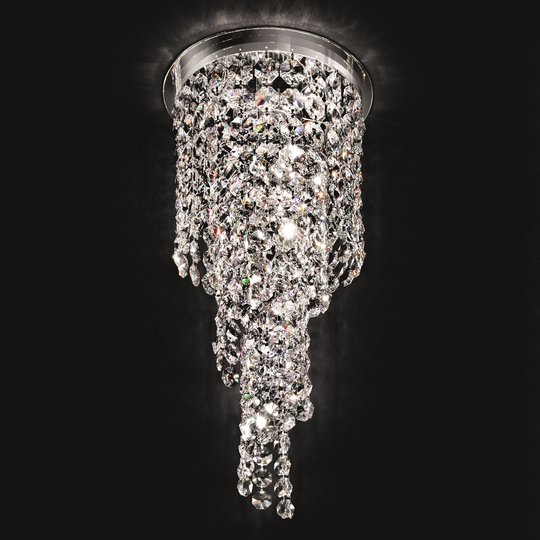Spiralformad kristalltaklampa Shine, 30 cm