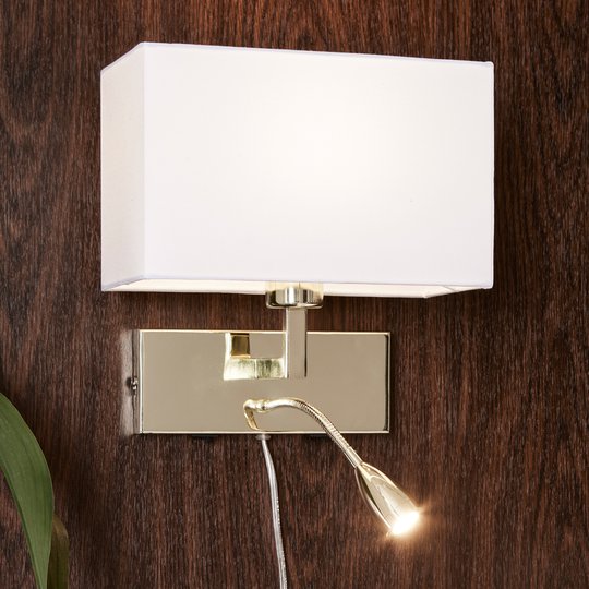 Med LED-läslampa – vägglampa Savoy