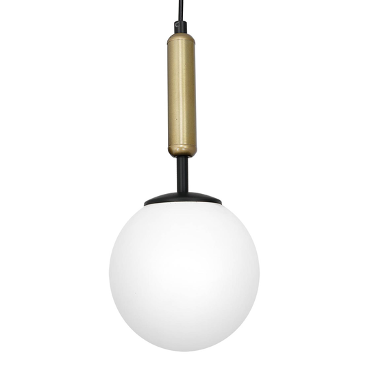 Hänglampa Nalo, 1 lampa, svart/mässing