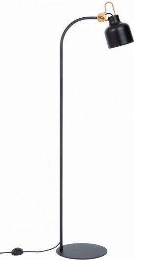 Bolb golvlampa (Svart)