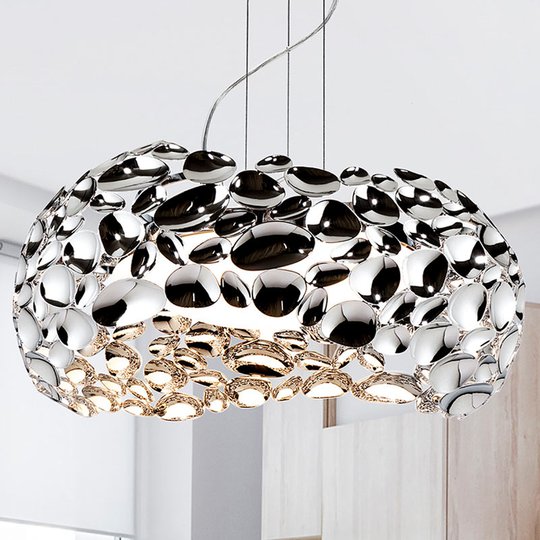 LED-hänglampa Narisa 47 cm blankt krom