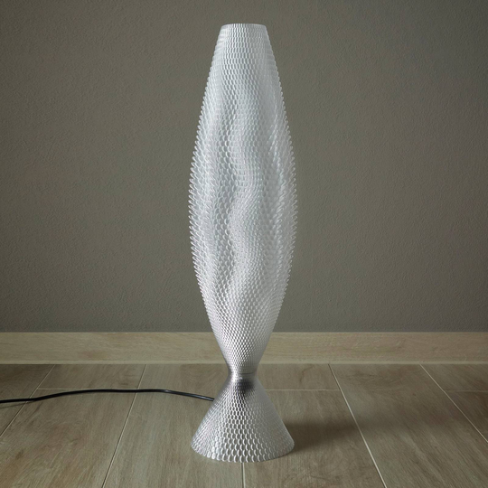 Bordslampa Koral av biomaterial, glasklar 65 cm