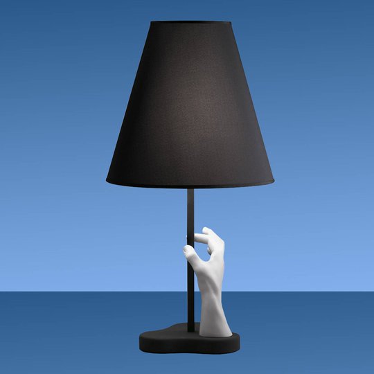 Iögonfallande designerbordslampa Mano