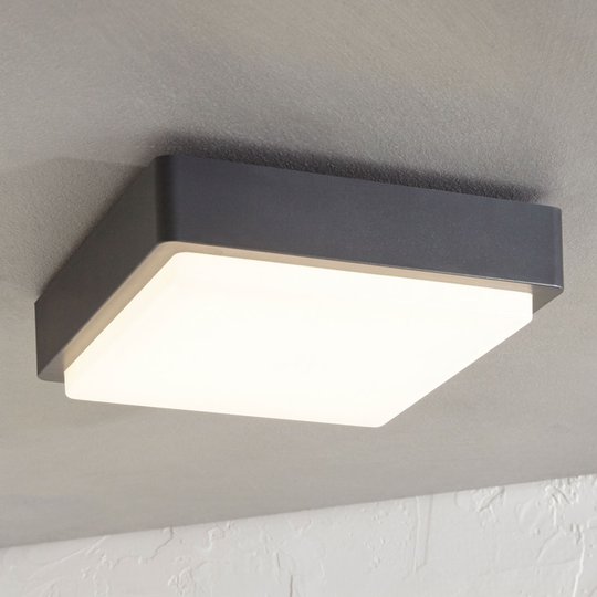 LED-utomhustaklampa Nermin, IP65, rektangulär