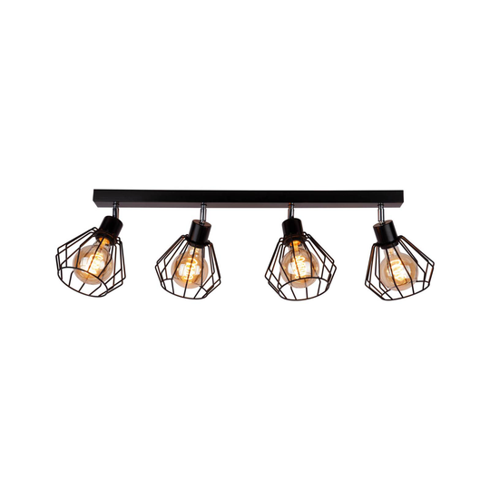 Takspotlight Limani, svart, 4 lampor