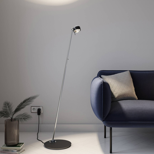 Puk Mini Floor Mini Single LED matt/klar, svart