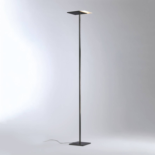 Bopp Flat LED-golvlampa med knappdimmer antracit