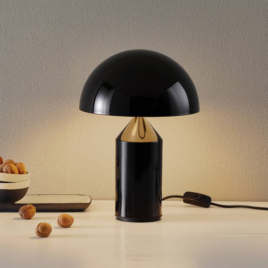 Oluce Atollo - bordslampa i svart, 35 cm
