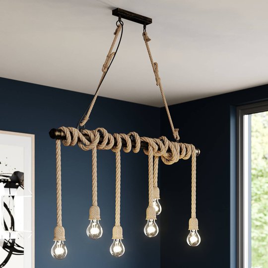 Lindby Hajo pendellampa, 6 lampor
