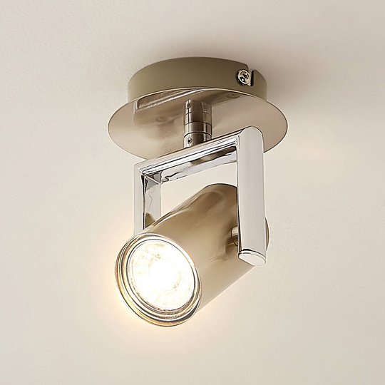 Lindby Reina spot, nickel, 1 lampa