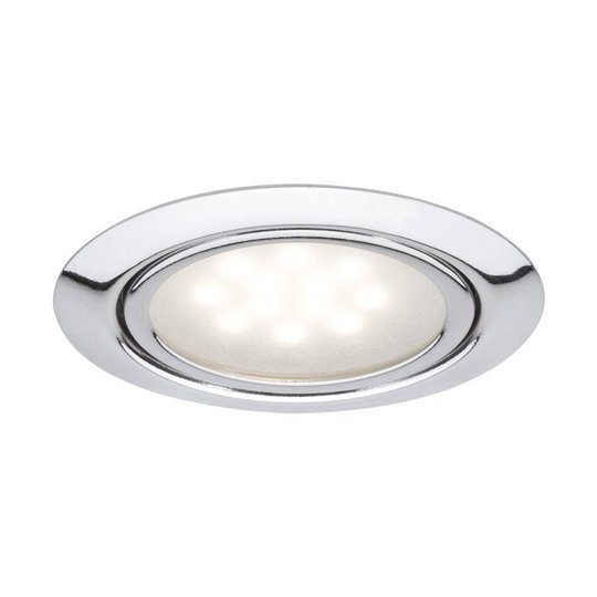 LED-inbyggnadslampa Skinne i 3dels-set, krom