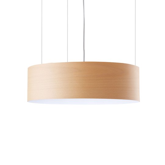LZF Gea Slim LED-hänglampa 0-10 V dim, bok natur