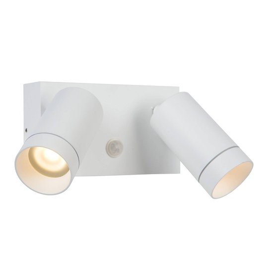 Utomhusväggspot Taylor sensor, 2 lampor vit