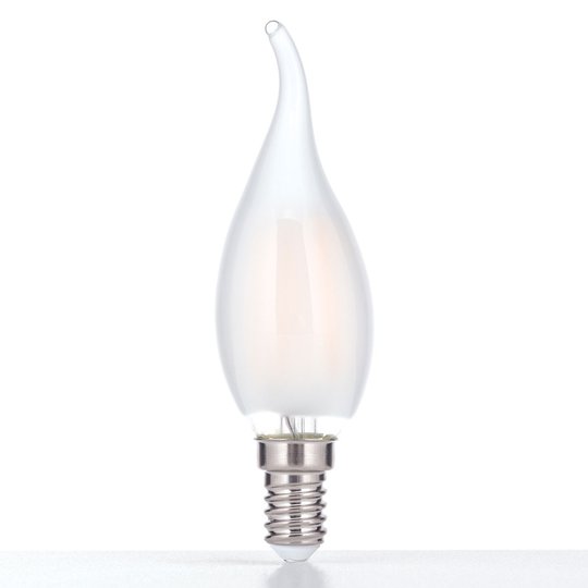 LED-lampa med böjd topp E14 4W, varmvit, dimbar