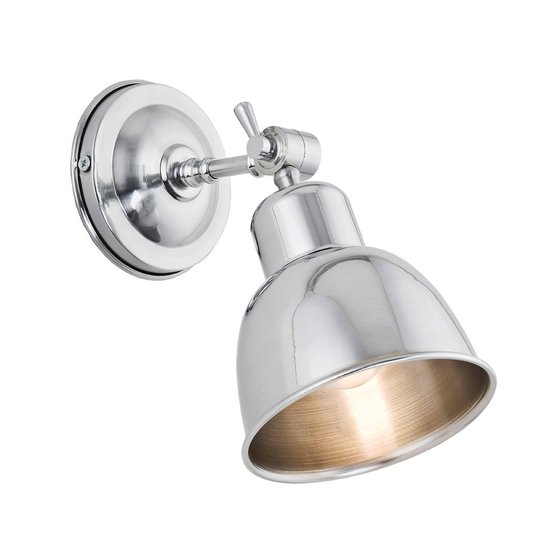 Vägglampa Emoti, 1 lampa, krom