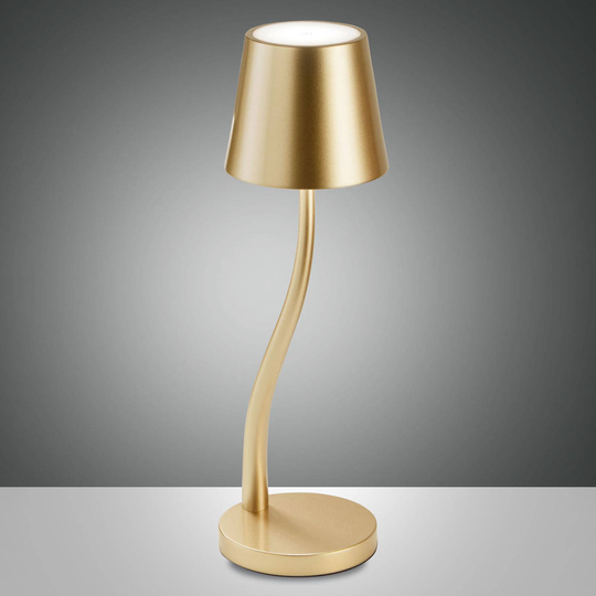 LED-bordslampa Judy med batteri, IP54, guld