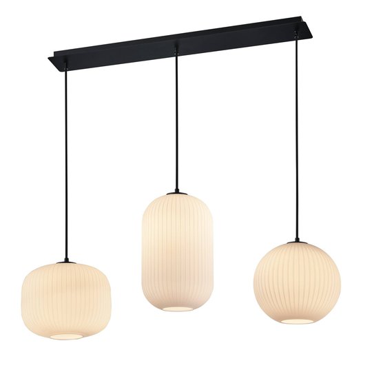 B-Leuchten Loft pendellampa på skena, 3 lampor