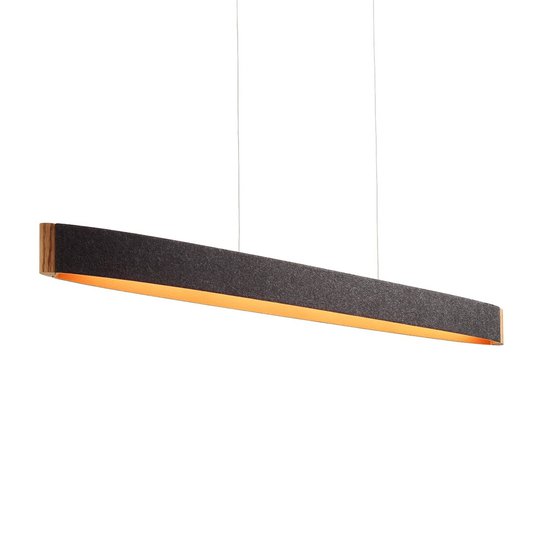 Zep 13 LED-hänglampa av ullfilt grafit-orange