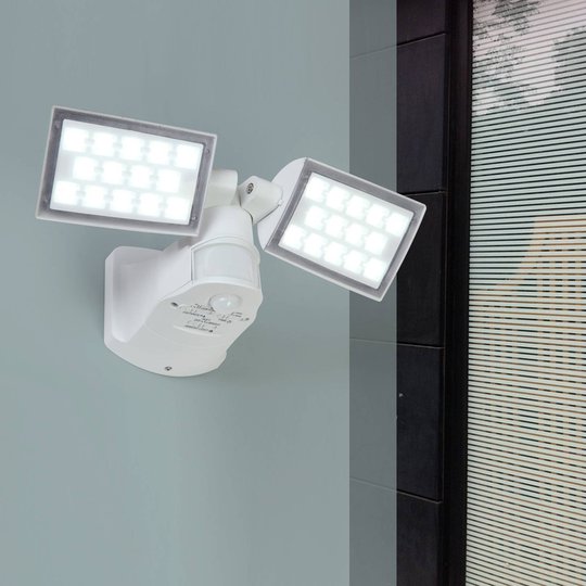 LED-utomhusvägglampa Peri rörelsesensor, 2 lampor