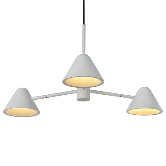 LED-pendellampa Devon, vit