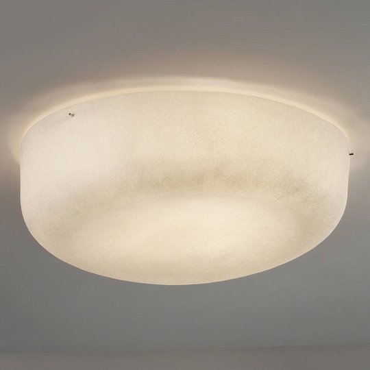 Taklampa Ola Slim av glasfiber, vit