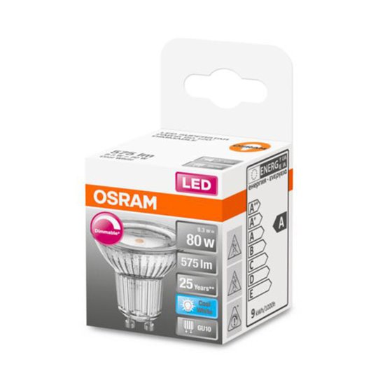 OSRAM LED-glasreflektor GU10 8,3 W 940 120° dim