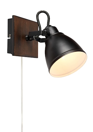 Native Vägglampa Brun/Svart