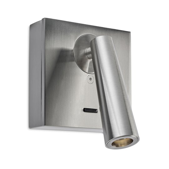 LEDS-C4 Gamma LED-vägglampa, kantig nickel
